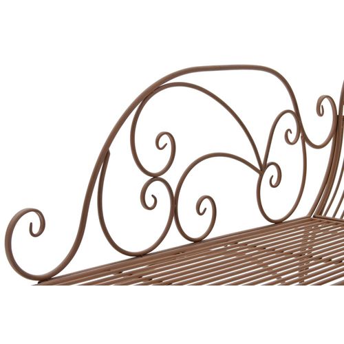 Banquette De Jardin Karma En Fer Forgé Marron Antique