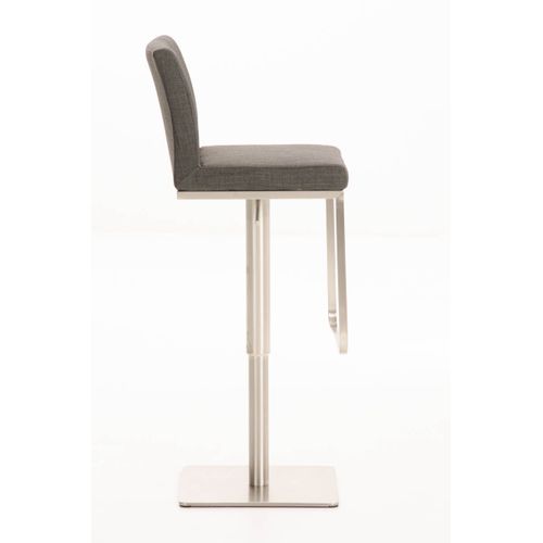 Tabouret De Bar Panama Tissu Avec Pied En Métal Gris Foncé/acier Inoxydable