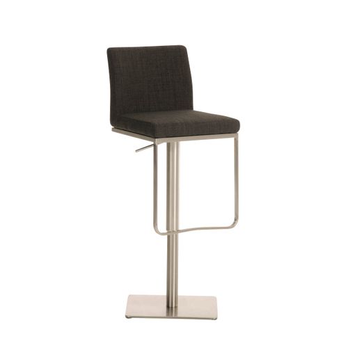 Tabouret De Bar Panama Tissu Avec Pied En Métal Gris Foncé/acier Inoxydable