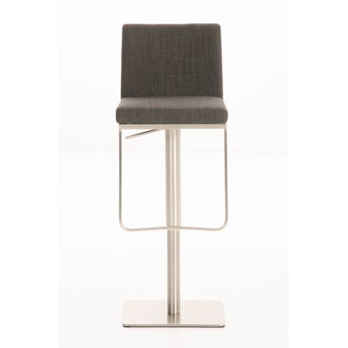 Tabouret De Bar Panama Tissu Avec Pied En Métal Gris Foncé/acier Inoxydable