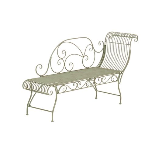 Banquette De Jardin Karma En Fer Forgé Vert Antique