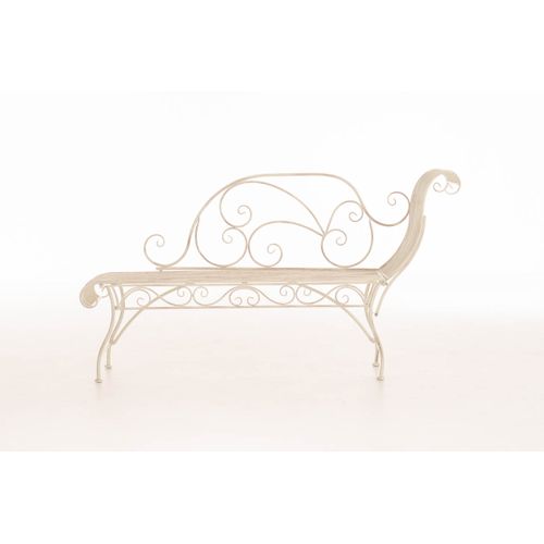 Banquette De Jardin Karma En Fer Forgé Crème Antique