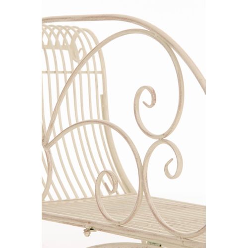 Banquette De Jardin Karma En Fer Forgé Crème Antique