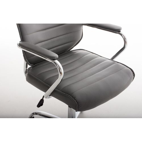 Fauteuil De Bureau Rako Similicuir Gris