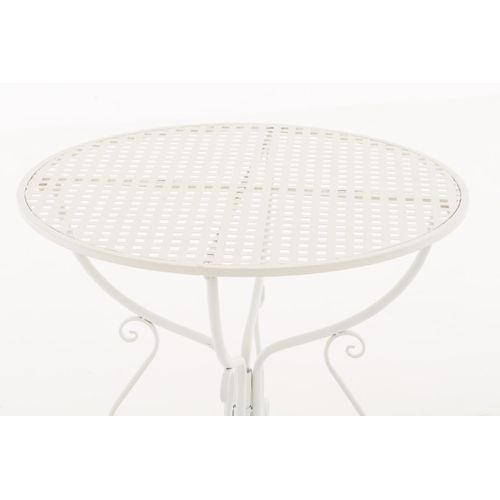 Table De Jardin Ronde Amanda Blanc