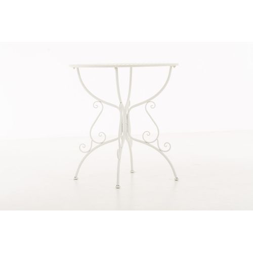 Table De Jardin Ronde Amanda Blanc