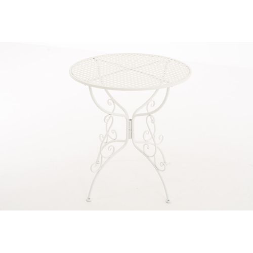 Table De Jardin Ronde Amanda Blanc