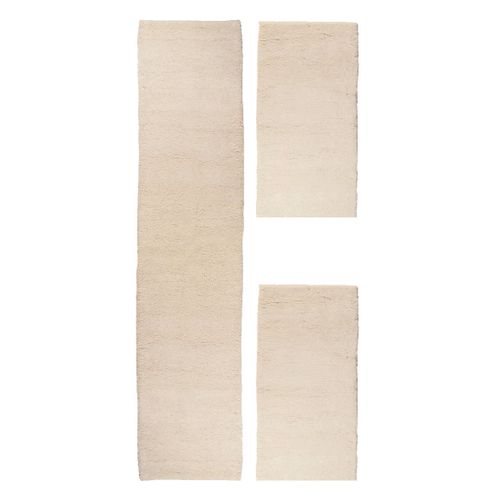 Tapis Berbère Original En Laine Hadj 70x620 Cm - Blanc