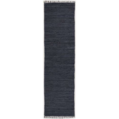 Tapis Réversible En Coton Happy Cotton 70x250 Cm - Anthracite