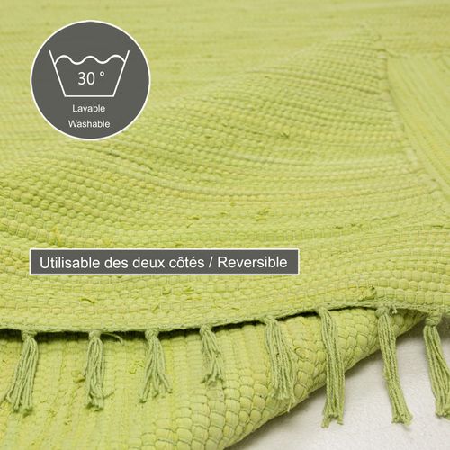 Tapis Réversible En Coton Happy Cotton 70x250 Cm - Vert