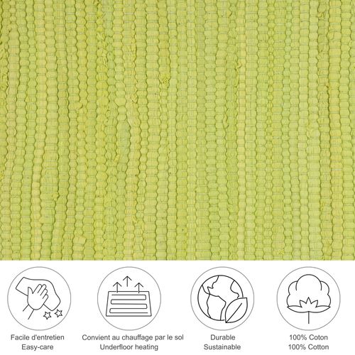 Tapis Réversible En Coton Happy Cotton 40x60 Cm - Vert