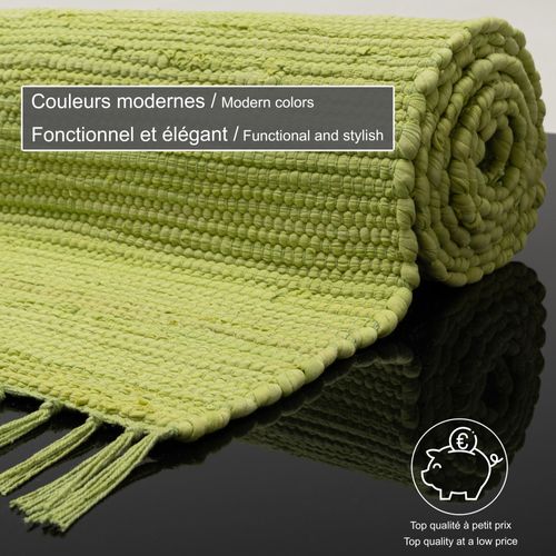 Tapis Réversible En Coton Happy Cotton 40x60 Cm - Vert