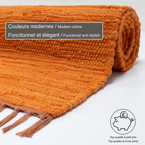 Tapis Réversible En Coton Happy Cotton 40x60 Cm - Terracotta