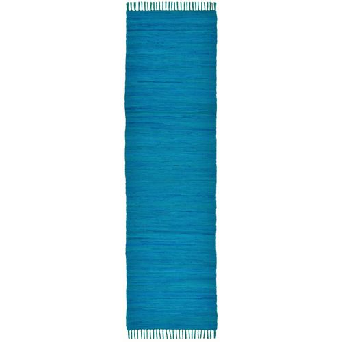 Tapis Réversible En Coton Happy Cotton 70x250 Cm - Turquoise