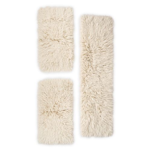 Tapis Flokati Grec Original Flokos XXL 70x620 Cm - Crème