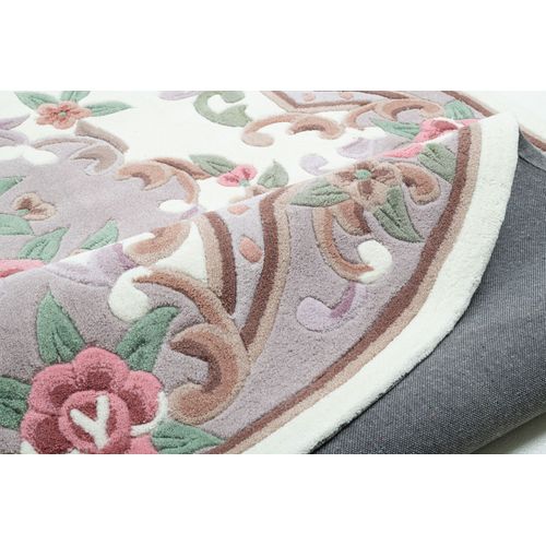 Tapis Tufté Main Avec Bordure En Design Aubusson - Ming 120x170 Cm - Beige