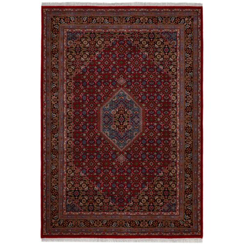 Tapis D'orient Noué à La Main Benares 90x160 Cm - Rouge