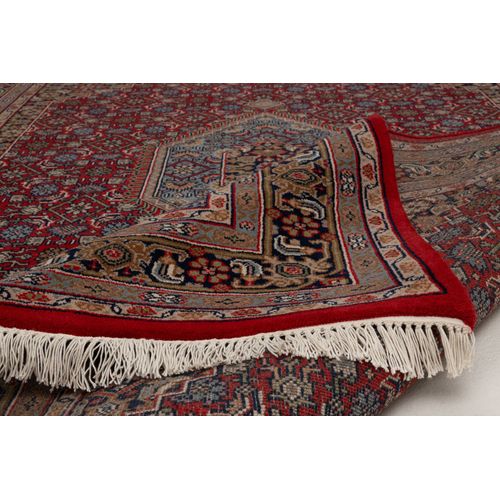 Tapis D'orient Noué à La Main Benares 250x350 Cm - Rouge
