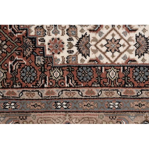 Tapis D'orient Noué à La Main Benares 40x60 Cm - Crème