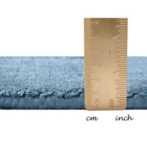 Tapis En Viscose Tissé Main Aspect Vieilli - Shine 85x155 Cm - Aqua
