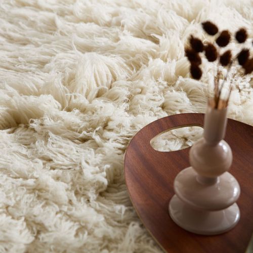 Tapis Flokati Grec Original Flokos 2450 70x620 Cm - Crème