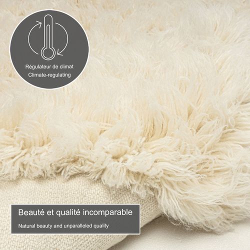 Tapis Flokati Grec Original Flokos 2450 70x620 Cm - Crème