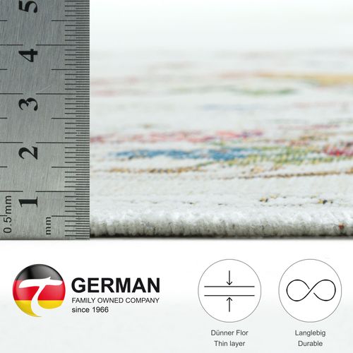 Tapis Floral Tissé Plat Flomi 200x290 Cm - Beige