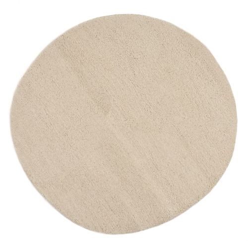 Tapis Berbère Original En Laine Hadj Diam 200 Cm - Blanc
