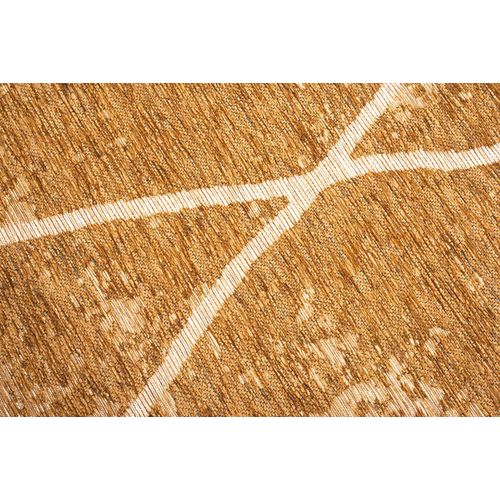 Tapis Graphique Et Brillant Fine Lines 68x130 Cm - Doré