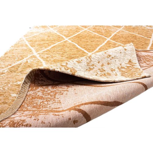 Tapis Graphique Et Brillant Fine Lines 155x230 Cm - Doré