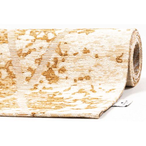 Tapis Graphique Et Brillant Fine Lines 155x230 Cm - Doré