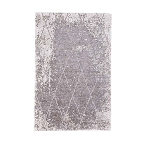Tapis Graphique Et Brillant Fine Lines 68x130 Cm - Argenté