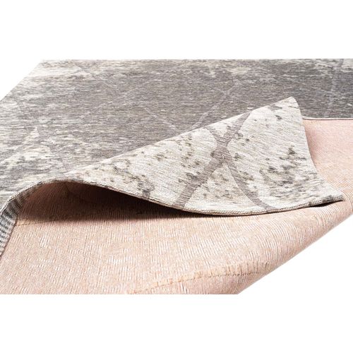 Tapis Graphique Et Brillant Fine Lines 68x130 Cm - Argenté