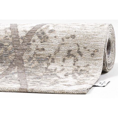 Tapis Graphique Et Brillant Fine Lines 68x130 Cm - Argenté