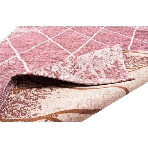 Tapis Graphique Et Brillant Fine Lines 50x80 Cm - Rose