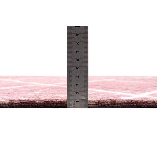 Tapis Graphique Et Brillant Fine Lines 80x150 Cm - Rose