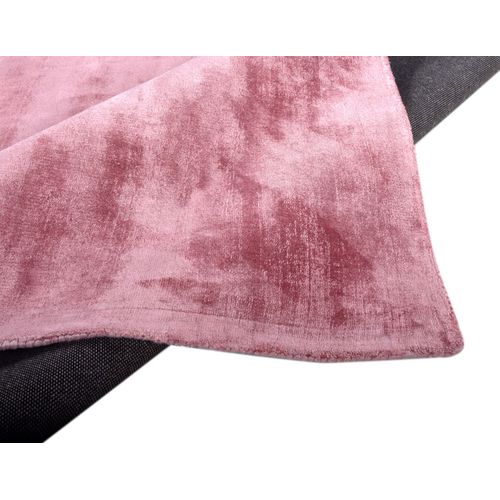 Tapis En Viscose Tissé Main Aspect Vieilli - Shine 65x135 Cm - Rose
