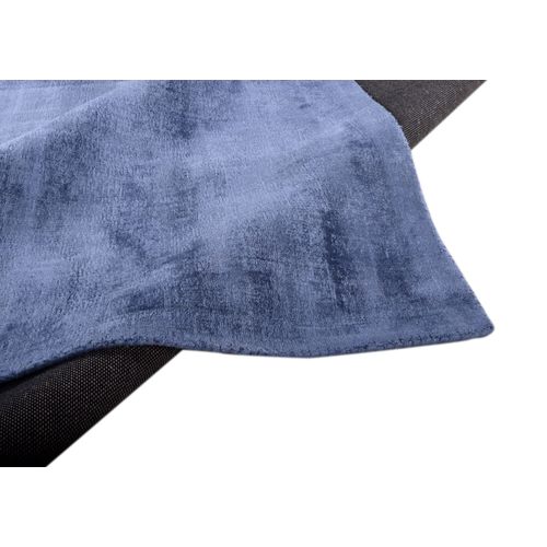 Tapis En Viscose Tissé Main Aspect Vieilli - Shine 190x290 Cm - Bleu