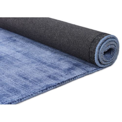 Tapis En Viscose Tissé Main Aspect Vieilli - Shine 190x290 Cm - Bleu