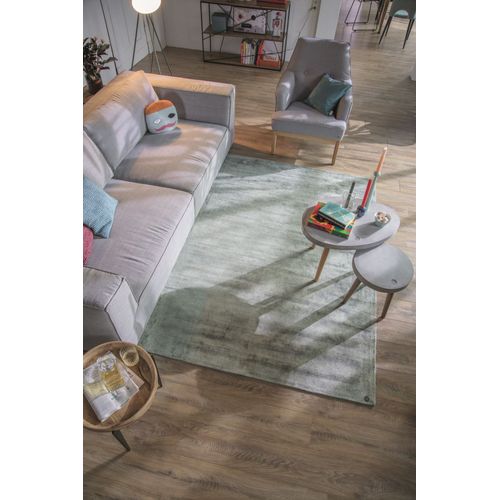 Tapis En Viscose Tissé Main Aspect Vieilli - Shine 65x135 Cm - Vert