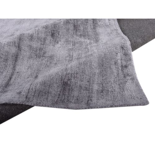 Tapis En Viscose Tissé Main Aspect Vieilli - Shine 85x155 Cm - Anthracite