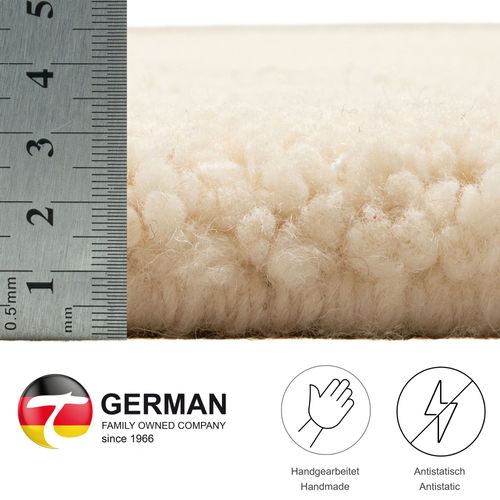 Tapis Berbère Original En Laine Hadj 200x300 Cm - Blanc