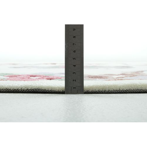 Tapis Tufté Main Avec Bordure En Design Aubusson - Ming 150x150 Cm - Beige