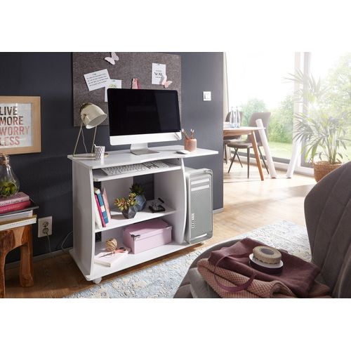 Table De Bureau 90x71x50 cm Blanc Table PC Table D'ordinateur