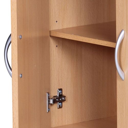 Meuble De Rangement 60x75x30 cm 2 Portes Et 1 Tiroir Bois Étagère Fermée