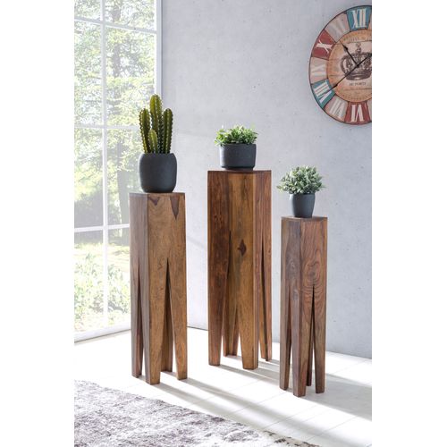Tables Gigogne Bois Massif Table D'appoint Lot De 3 Table Basse Ensemble Sheesham