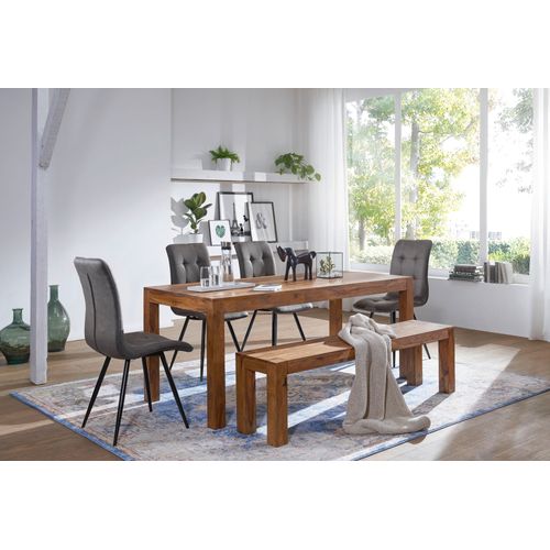 Table De Salle à Manger Bois Massif Sheesham Rectangulaire Grande