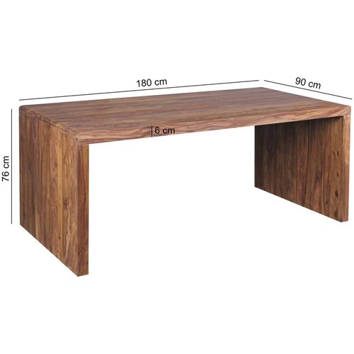 Bureau 180 Cm Table D’ordinateur Bois Massif Sheesham Table De Travail