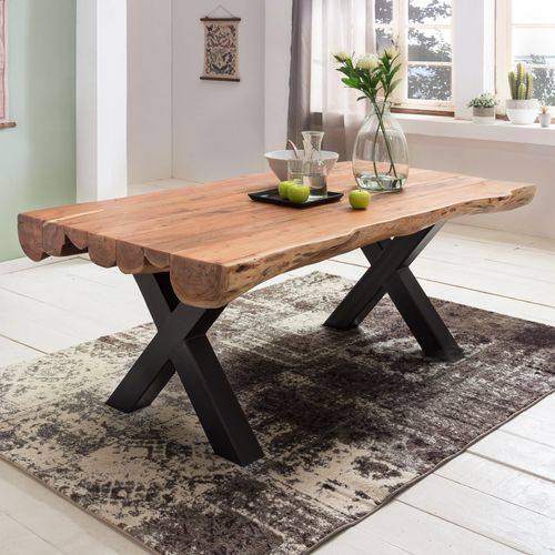 Table De Salle à Manger Grande Plateau Façon Tronc D’arbre Rectangulaire