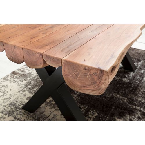 Table De Salle à Manger Grande Plateau Façon Tronc D’arbre Rectangulaire